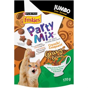 Friskies Party Mix Gravy-licious Turkey & Gravy Crunch Cat Treats