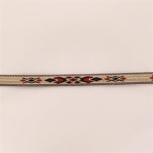 Twister ribbon har band with black horse hair tassel - Multicolored