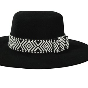 Twister hat band - Black and white
