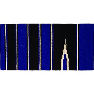 Tapis Sierra Navajo - Bleu Royal & Noir