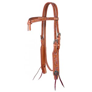 Sierra Blue Feathers Browband Headstall