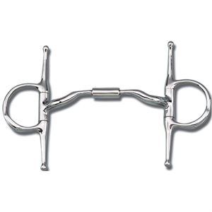 Myler level 2 Full Cheek with Hooks bit with Stainless Steel Low Port Comfort Snaffle 