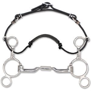 Myler level 2 2-Ring Combination Bit - 4 3 / 4" Shank with Sweet Iron Low Port Comfort Snaffle