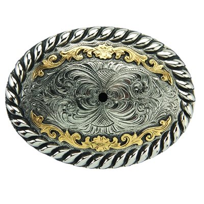 AndWest Oval Motif Template with Embossed Heavy Rope Buckle