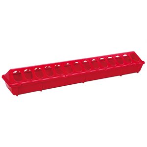 Plastic Flip-Top Poultry Feeder - Red