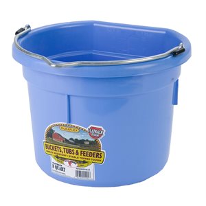 Little Giant 2 Gallons Flat Back Plastic Bucket - Berry Blue