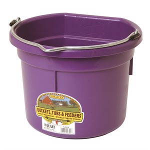Little Giant 2 Gallons Flat Back Plastic Bucket - Purple