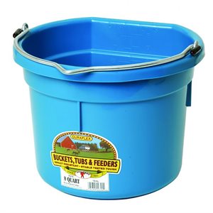 Little Giant 2 Gallons Flat Back Plastic Bucket - Teal