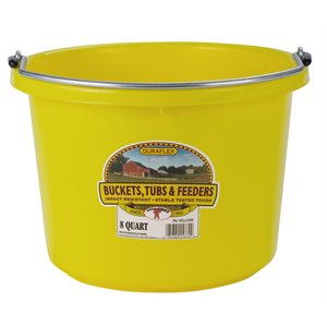 Little Giant 2 Gallons Plastic Bucket - Yellow