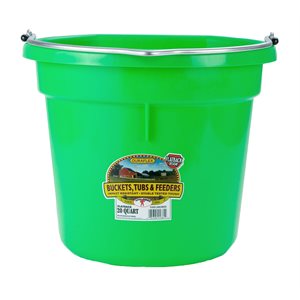 Little Giant 5 Gallons Flat Back Plastic Bucket - Lime