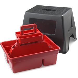 DuraTote Stool and Tote Box - Red