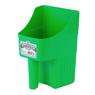 Little Giant 3 Quart Plastic Enclosed Feed Scoop - Lime