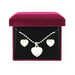 Heart Shaped Earrings & Necklace