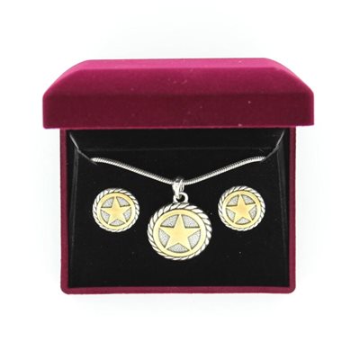 Star Concho Earrings & Necklace
