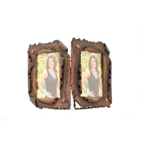 M&F Metal Double Picture Frame