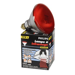 Philips 175W PAR38 Heat Lamp Red Hard Glass