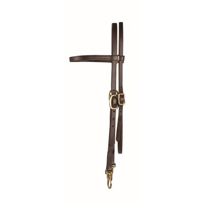 Western Rawhide leather with snaps browband headstall - Biothane