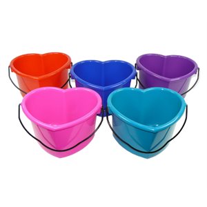 1½ Gallons Heart Shape Bucket - Assorted Colors