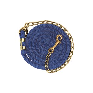Weaver Poly Lead Rope with Chain - Blue