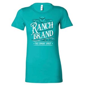 Ranch Brand ladies Big Patch western t-shirt - Turquoise