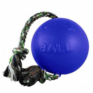  Jolly Ball ''Romp N Roll'' on rope - 8'' Blue