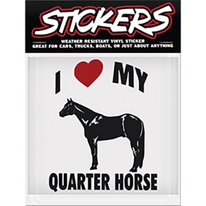 Autocollant pour Voiture - I Love My Quarter Horse