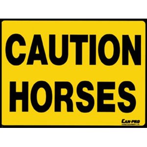 Autocollant - Caution Horses
