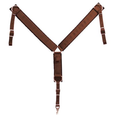 Poly Web Breast Strap - Brown