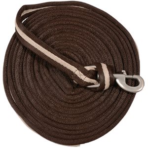 Cushion Web Lunge Line with Rubber Stopper - Chocolate