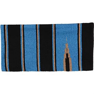 Sierra Navajo Saddle Blanket - Turquoise / Black / Tan