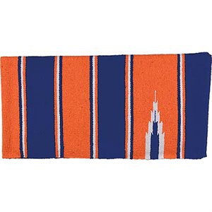 Sierra Navajo Saddle Blanket - Orange / Blue / Cream
