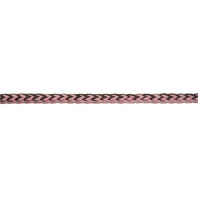 Braided Poly Knotted Roping Reins - Brown / Pink