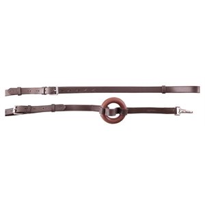 Side Rein Premiere with Rubber Ring - Brown