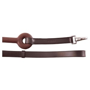 Premiere Side Rein with Long Rubber - Brown