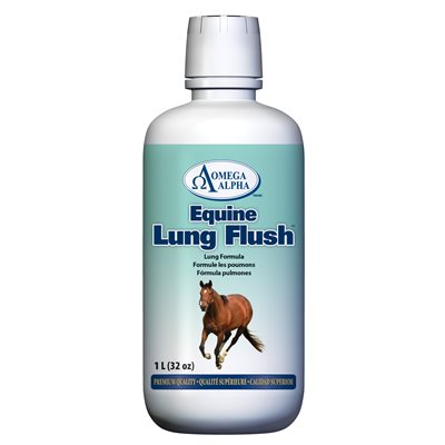 Antioxydant & Expectorant Omega Alpha Equine Lung Flush 1L