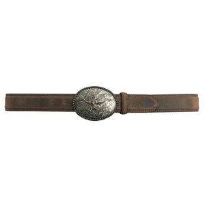 AndWest belt with longhorn buckle - Tan