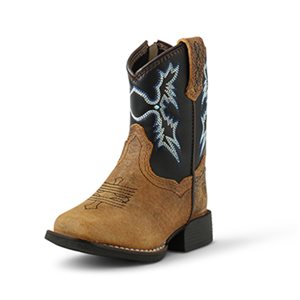 Ariat Lil'Stompers Tombstone western boots for kids - Brown and black