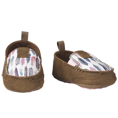Ariat baby Lil'Stompers Cruiser Anna shoes - Tan with feathers