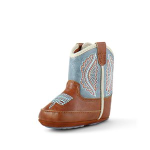 Ariat baby Lil'Stompers Shelby western boots - Tan and blue