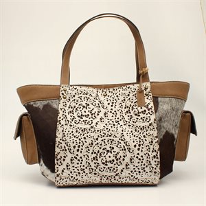 Ariat Phoenix satchel bag - Leather and calf hair