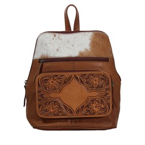 Nocona Kimberly backpack - Calf hair and brown leather