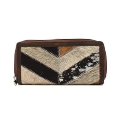 Angel Ranch clutch wallet with cowhide - Chevron