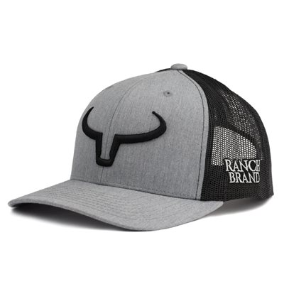 Casquette Ranch Brand Rancher pour enfant - Gris et noir avec logo noir