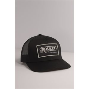 Boulet cap with rectangular patch - Black