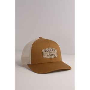 Boulet cap with front logo - Caramel and Stone