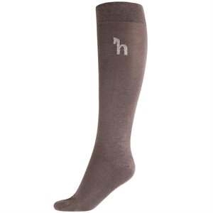 Horze Bamboo Knee Socks - Iron Grey Brown