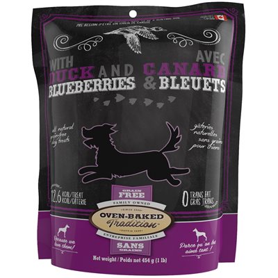 Oven-Baked Tradition Grain-Free Dog Treats - Duck and Blueberry
