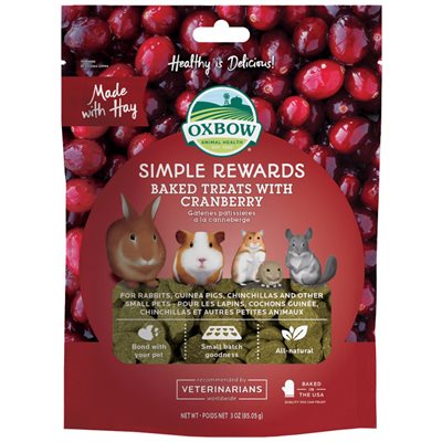 Oxbow Simple Rewards Small Animal Treats - Cranberry