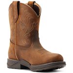 Ariat Ladies Anthem Round Toe Shortie Waterproof Western Boot - Glazed Brown