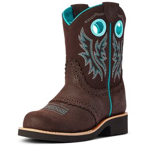Ariat Kid's Fatbaby Cowgirl Western Boots - Royal Chocolate & Fudge